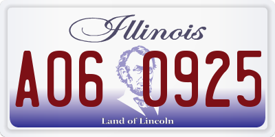 IL license plate A060925