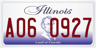 IL license plate A060927