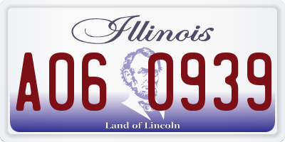 IL license plate A060939