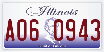 IL license plate A060943