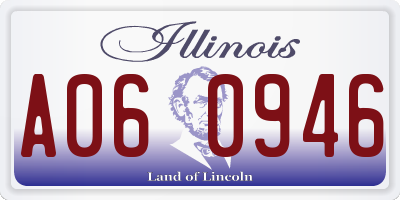IL license plate A060946
