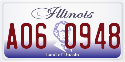 IL license plate A060948