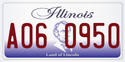 IL license plate A060950