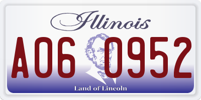 IL license plate A060952