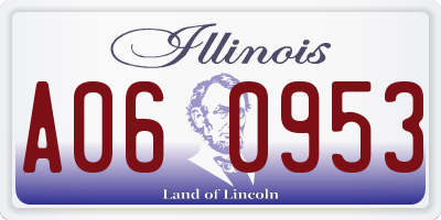 IL license plate A060953