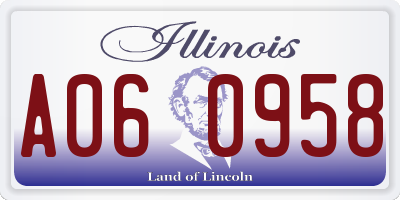 IL license plate A060958