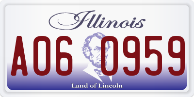 IL license plate A060959