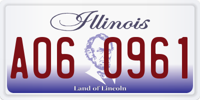 IL license plate A060961