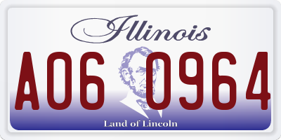 IL license plate A060964