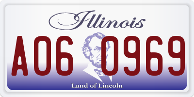 IL license plate A060969