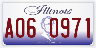 IL license plate A060971