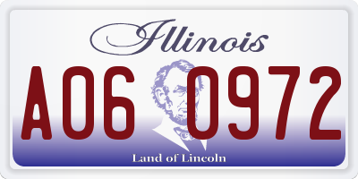 IL license plate A060972