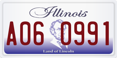 IL license plate A060991