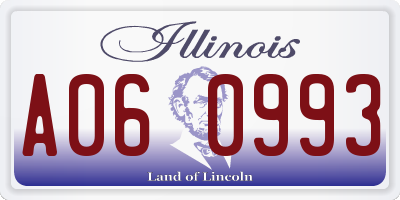 IL license plate A060993