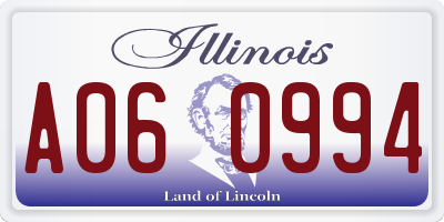 IL license plate A060994