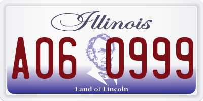 IL license plate A060999