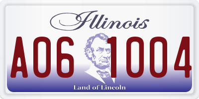 IL license plate A061004