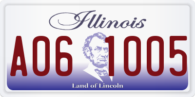 IL license plate A061005