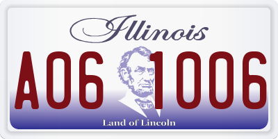 IL license plate A061006