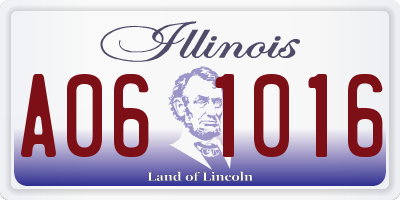IL license plate A061016