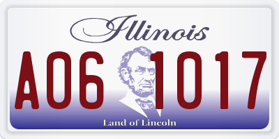 IL license plate A061017