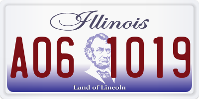IL license plate A061019