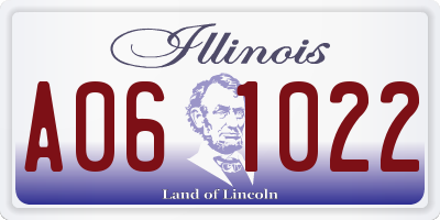 IL license plate A061022