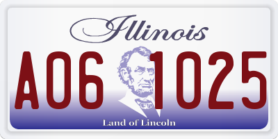 IL license plate A061025