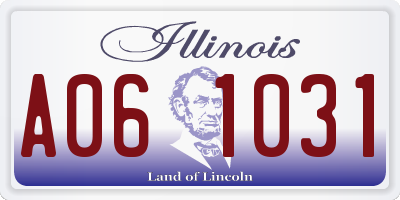 IL license plate A061031