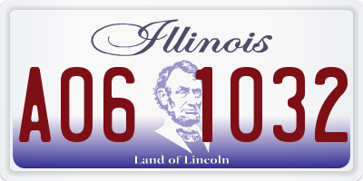 IL license plate A061032