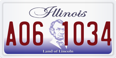 IL license plate A061034