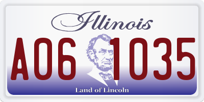IL license plate A061035