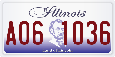 IL license plate A061036