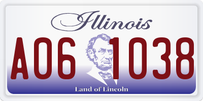 IL license plate A061038
