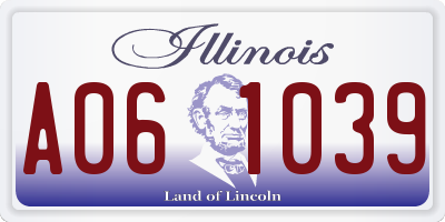IL license plate A061039