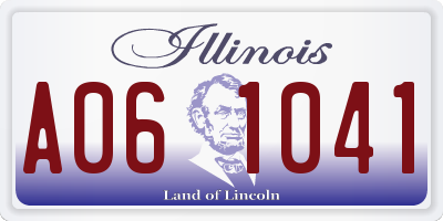 IL license plate A061041