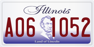 IL license plate A061052