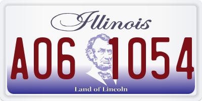 IL license plate A061054
