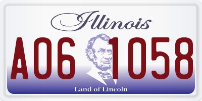 IL license plate A061058