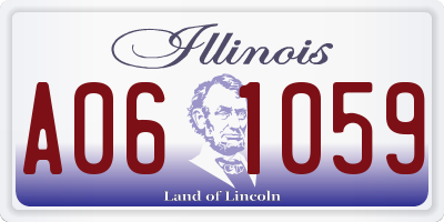 IL license plate A061059
