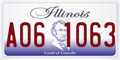 IL license plate A061063