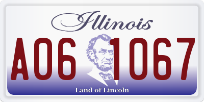 IL license plate A061067