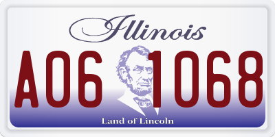 IL license plate A061068