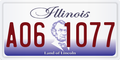 IL license plate A061077