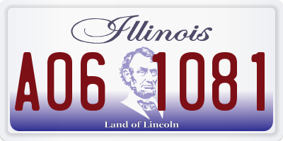 IL license plate A061081