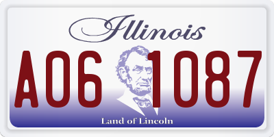IL license plate A061087