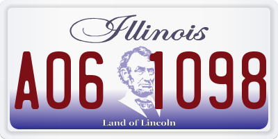 IL license plate A061098