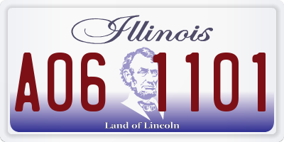 IL license plate A061101