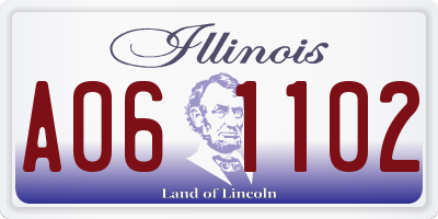 IL license plate A061102
