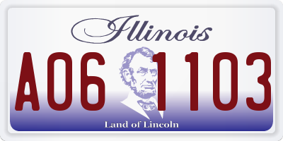 IL license plate A061103